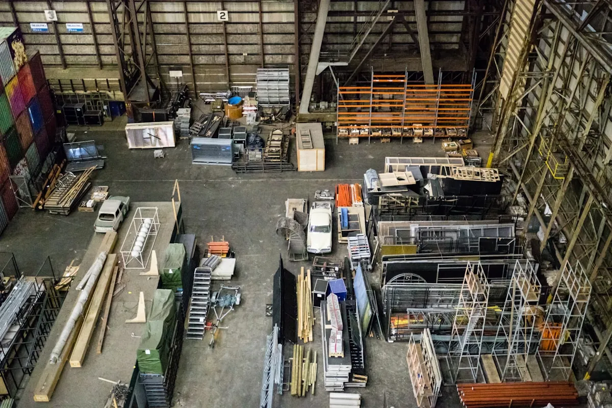 Organized manufacturing workspace showing industry-specific 5S implementation