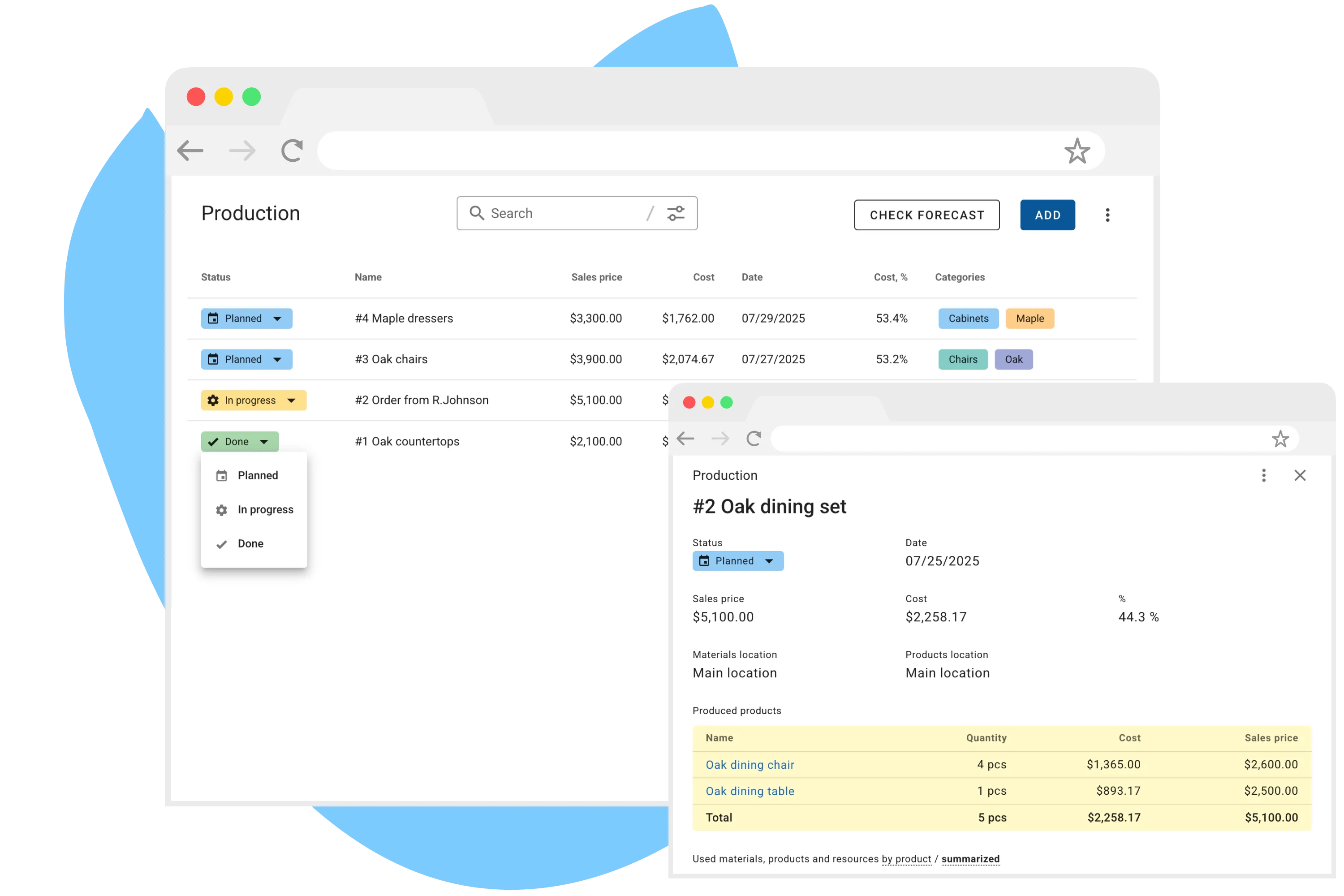 Intuitive Production Planning