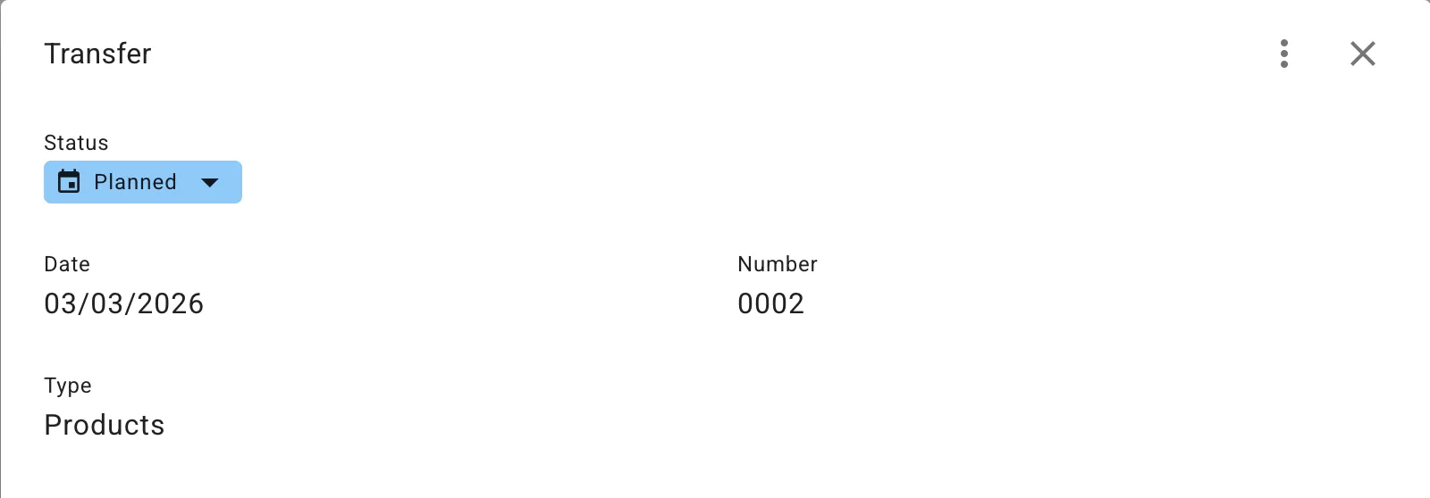 Statuses for all operations